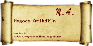 Magocs Arikán névjegykártya
